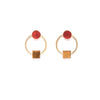 Carnelian + Tiger's Eye Duality Earrings