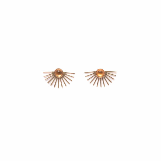 Beam Studs in Citrine