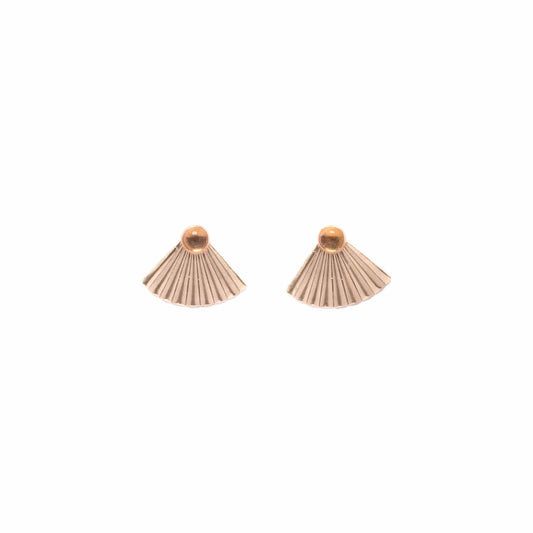 Gold Fill Citrine Mini Pleat Jacket Earrings