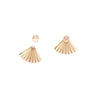 Gold Fill Aquamarine Mini Pleat Jacket Earrings