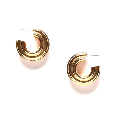 Vintage Thick Gold Hoops