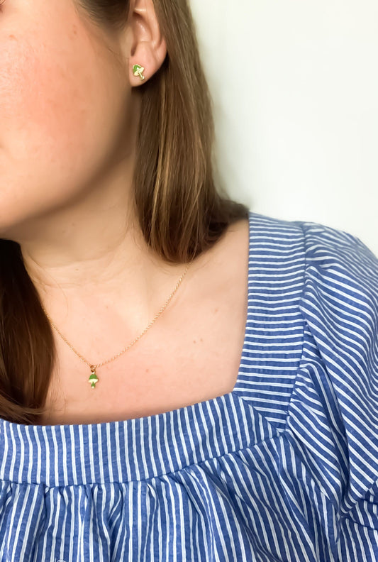 Tiny Mushroom Studs in Grass