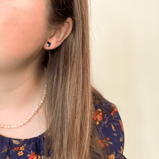 Lapis Mosaic Studs
