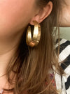 Vintage Large Brass Hoops