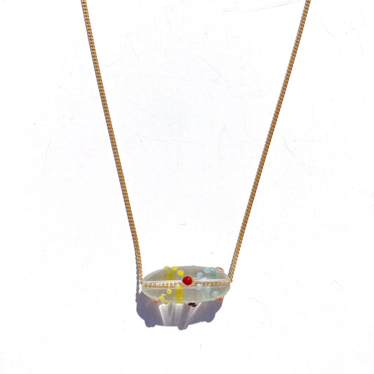 Large Oval Lampwork Bead Necklace