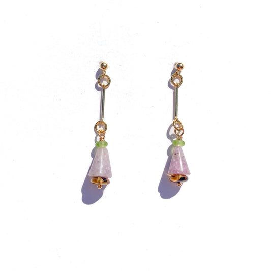 Lepidolite Cone Earrings