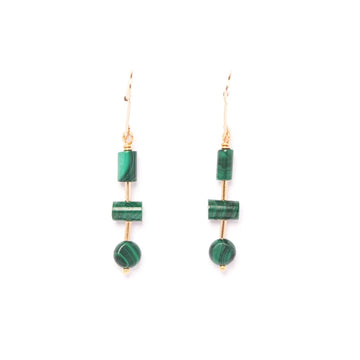 Malachite Shapes Earrings