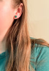 Malachite Square Studs