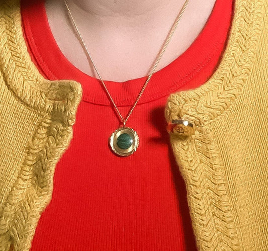 Portal Necklace in Malachite