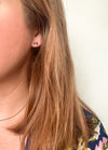 Tiny Laurel Studs in Matte Cobalt- Limited Edition