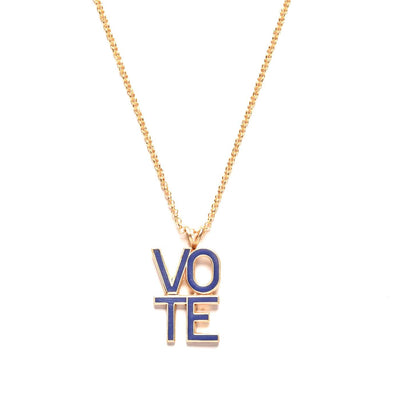 Blue Vote Charm Necklace