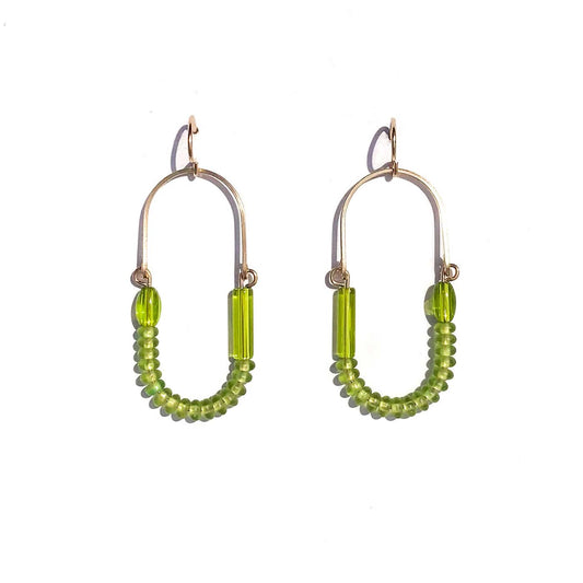 Olive + Chartreuse Balance Earrings
