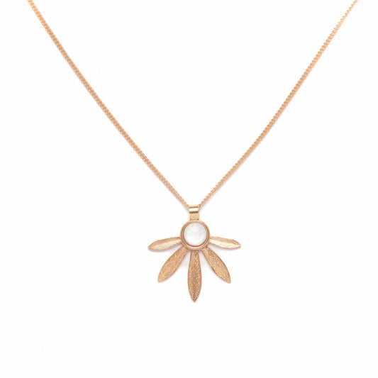 Laurel Pendant Necklace in Opal