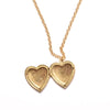 Vintage Textured Heart Locket Necklace