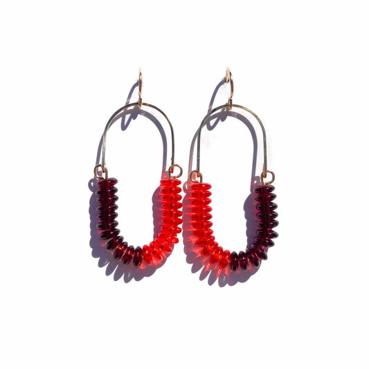 Oxblood + Hyacinth Balance Earrings