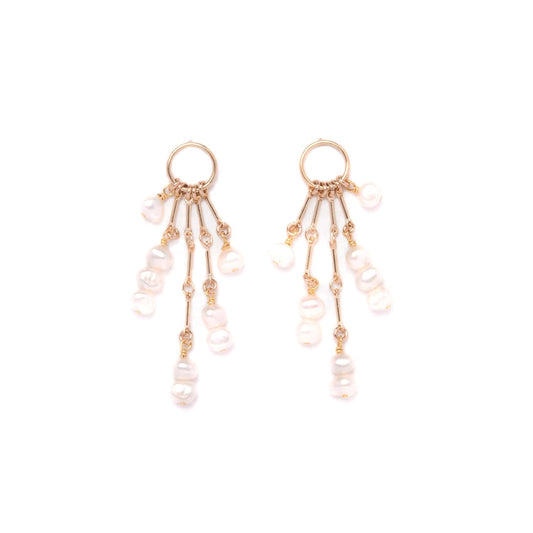 Charm Earrings with Freshwater Pearls