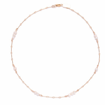 Freshwater Pearl Minimal Charm Necklace