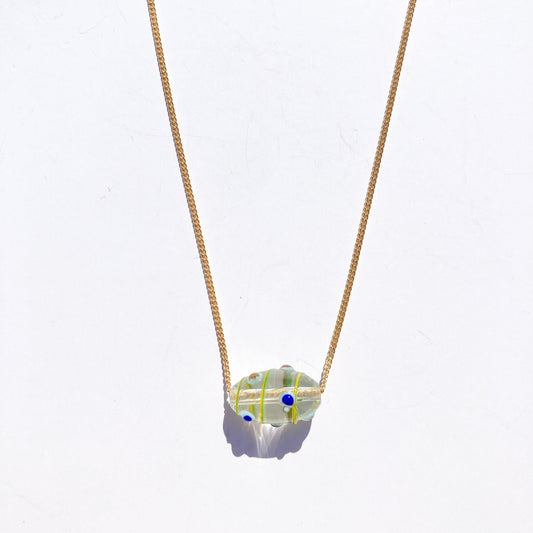 Small Oval Lampwork Bead Necklace