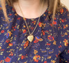 Vintage Textured Heart Locket Necklace