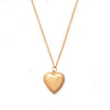 Vintage Textured Heart Locket Necklace