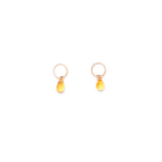 Topaz Glass Teardrop Studs