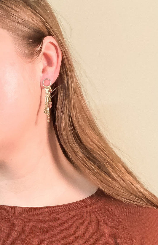 Charm Earrings with Tourmaline