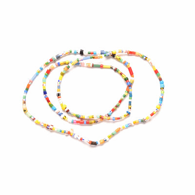Vintage Multicolor Glass Beaded Necklace
