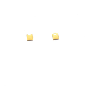 Vintage Enamel Ivory Square Studs