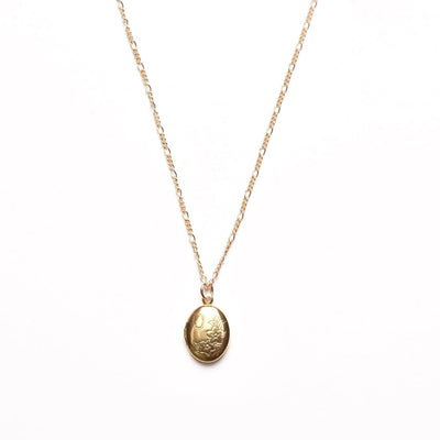 Vintage Small Oval Locket Necklace