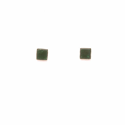 Wyoming Jade Square Studs