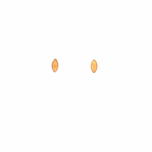 Navette Studs in Yellow Jasper