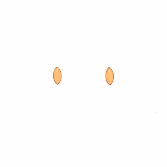 Navette Studs in Yellow Jasper