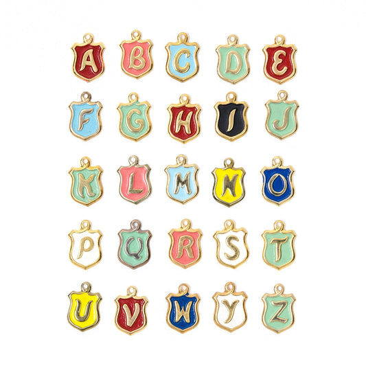 Vintage Enamel Initial Necklaces - Michelle Starbuck Designs