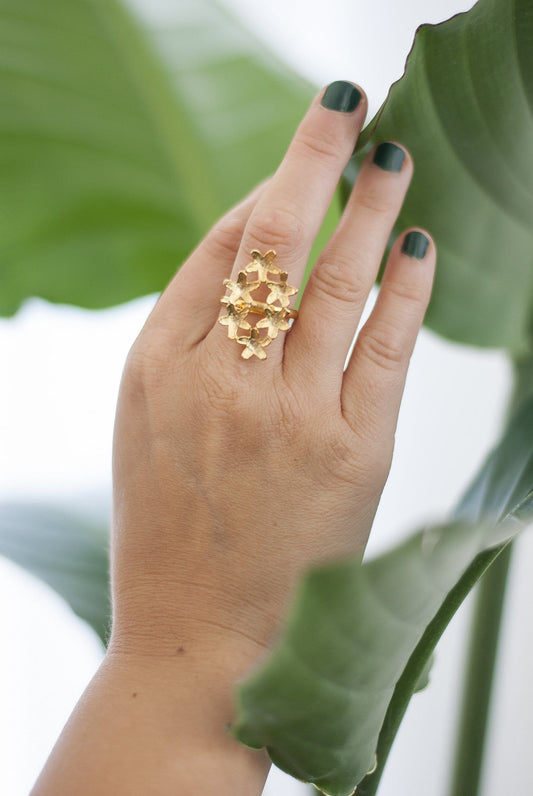Vintage Petal Cluster Ring - Michelle Starbuck Designs
