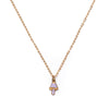 Tiny Mushroom Charm Necklace in Lilac