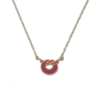 Overhand Knot Necklace in Oxblood