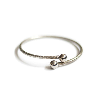 Vintage Silver Textured Bangle - Michelle Starbuck Designs