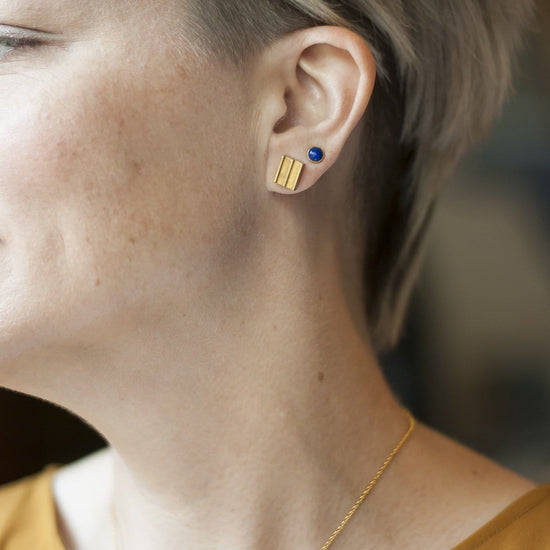 Lapis Studs - Michelle Starbuck Designs