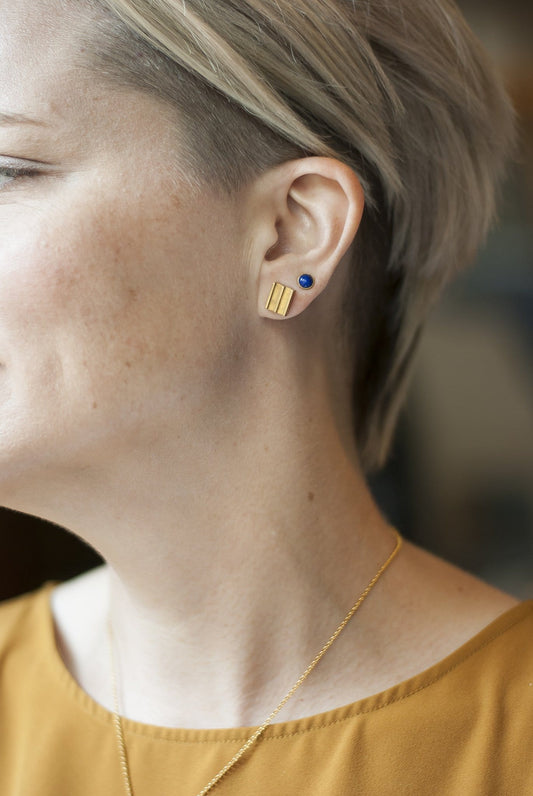 Lapis Studs - Michelle Starbuck Designs