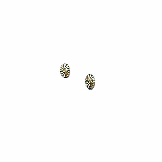 Tiny Starburst Oval Studs - Michelle Starbuck Designs