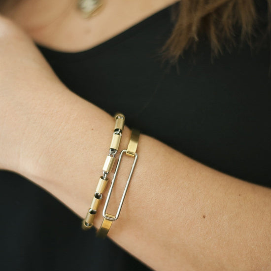 Vintage Mixed Metals Latch Bracelet - Michelle Starbuck Designs