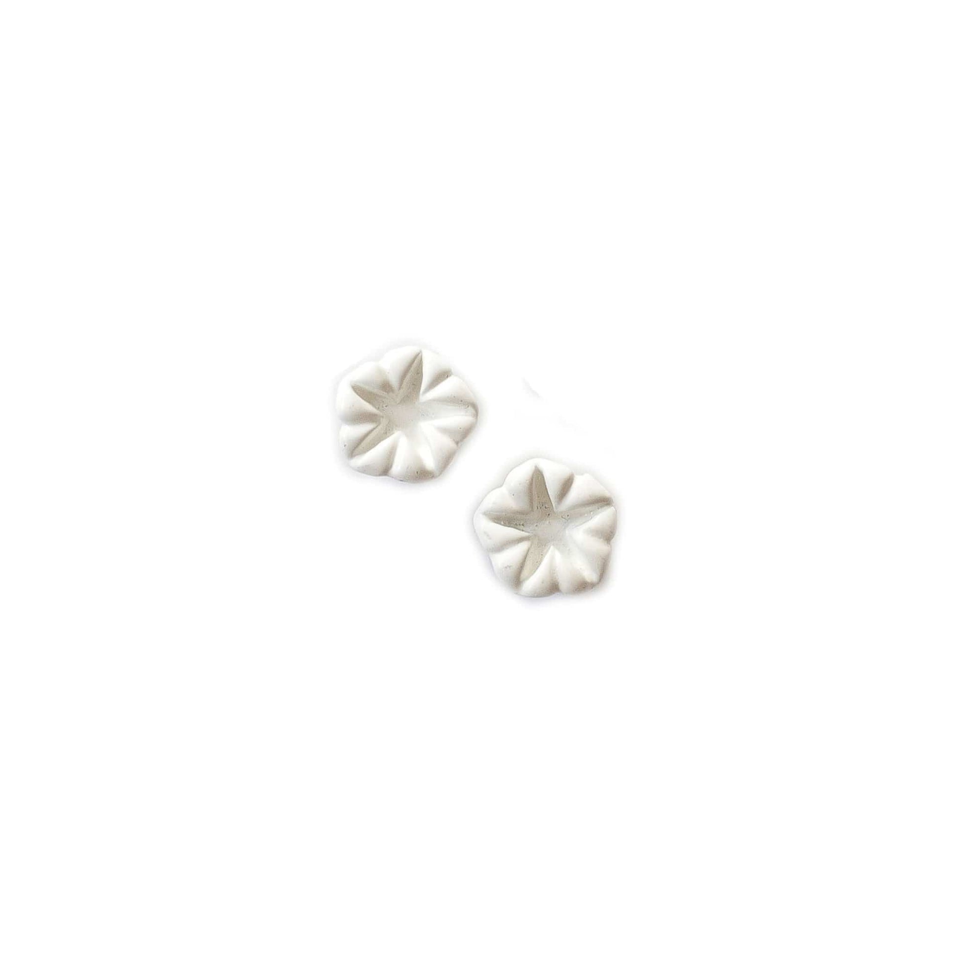 Vintage White Flower Studs - Michelle Starbuck Designs
