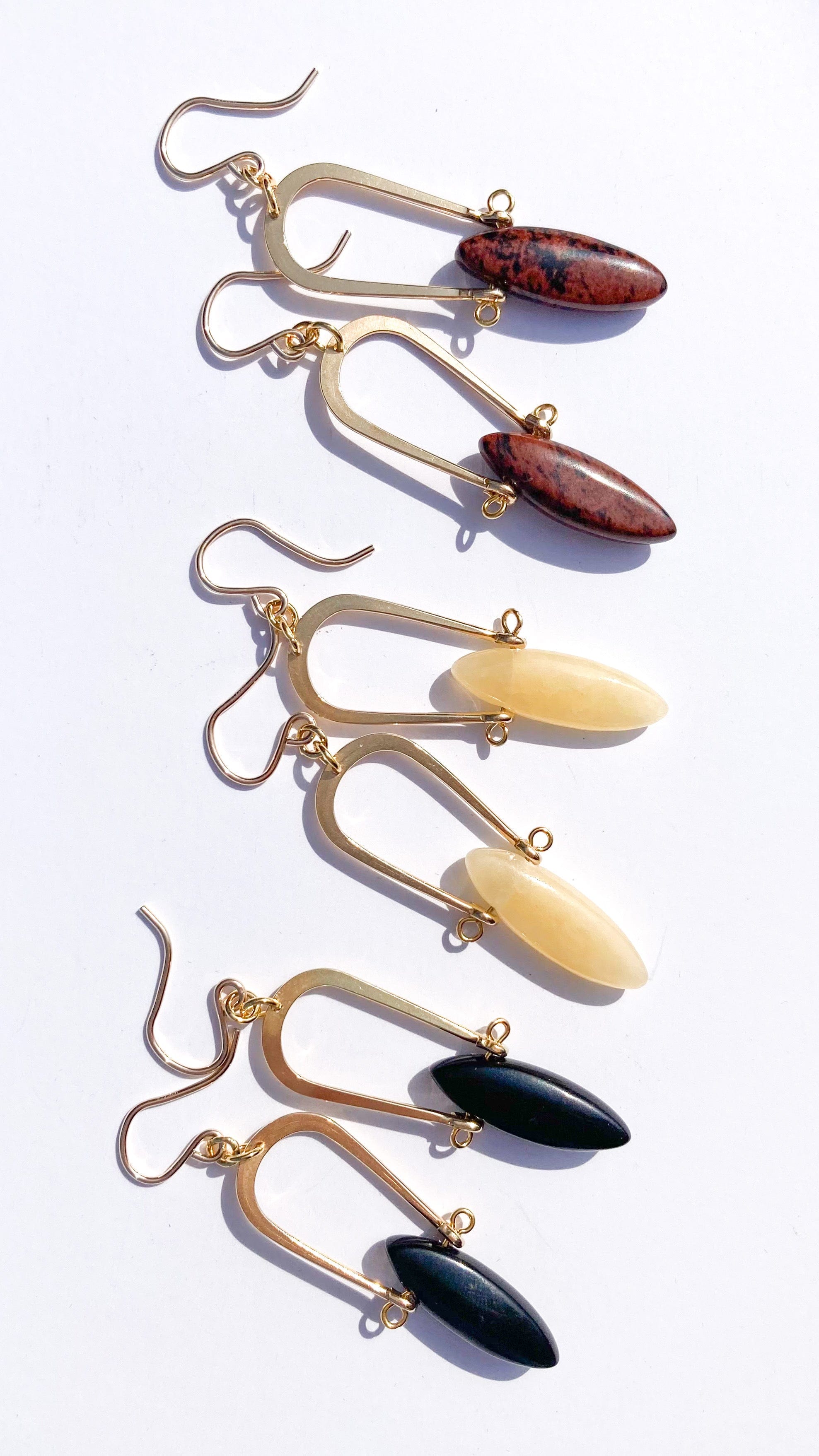 Amulet Earrings in Mahogany Obsidian – Michelle Starbuck Designs