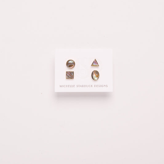 Shapes Studs Set- Abalone