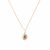 Amber Topaz Mini Nova Locket Necklace