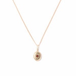 Amber Topaz Mini Nova Locket Necklace