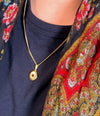 Amber Topaz Mini Nova Locket Necklace