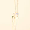 Blue Moonstone Asymmetrical Arch Necklace