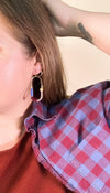 Yellow Jasper, Periwinkle, Oxblood, + Amethyst Balance Earrings/ Sterling Silver