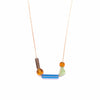 Balance Necklace- Sapphire, Smoke, Topaz, and Peridot Glass